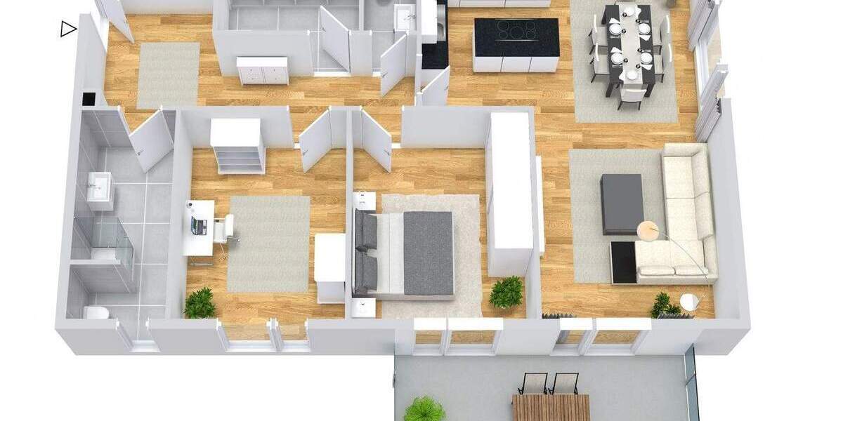 Terrassenwohnung Ilsede Ölsburg - 3 Zimmer, 103 m&sup2;, 388.900&euro; | Angebot:25684787