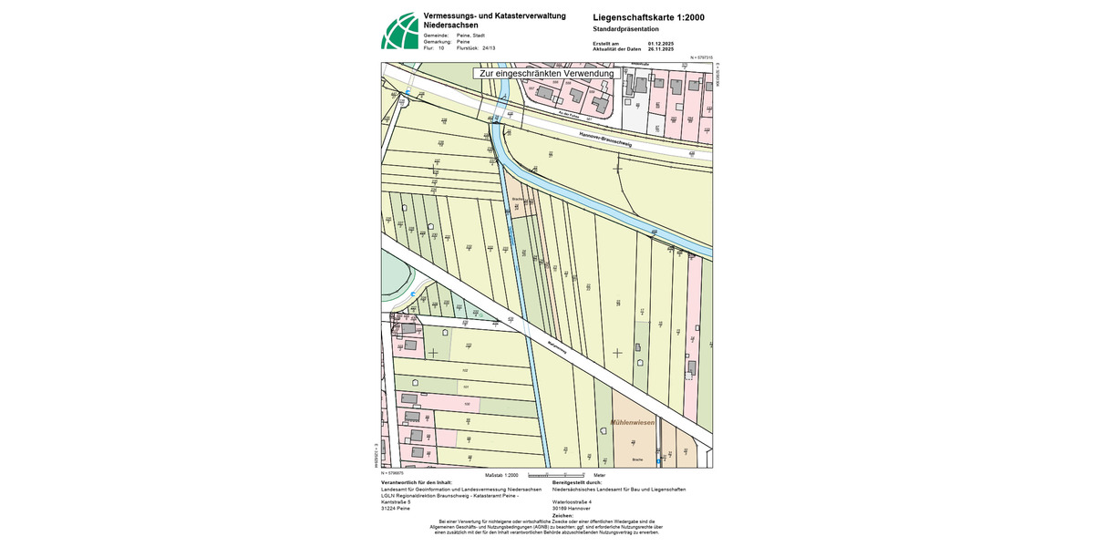Mühlenwiese in zentraler Lage von Peine - Grundstück Peine | Angebot:26621042