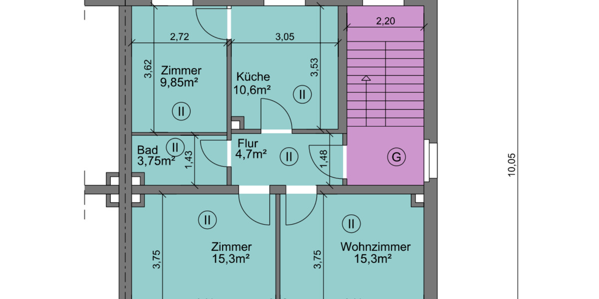Etagenwohnung Peine - 3 Zimmer, 60 m&sup2;, 105.000&euro; | Angebot:25306754