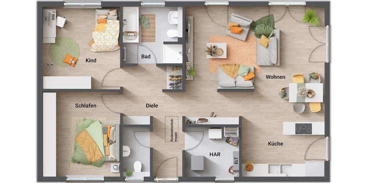Bungalow Salzgitter Bad - 4 Zimmer, 100 m&sup2;, 219.350&euro; | Angebot:25669727