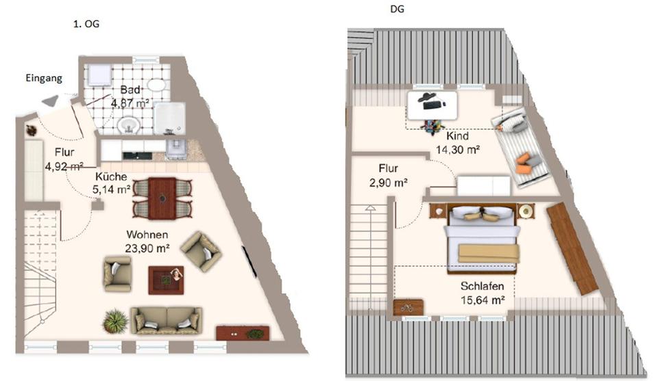 Maisonettenwohnung Schladen-Werla Werla - 3 Zimmer, 72 m&sup2;, 460&euro; | Angebot:26445323