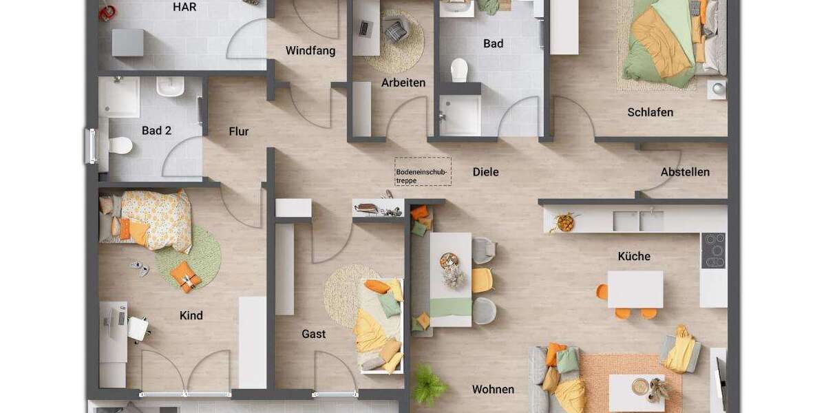 Bungalow Rötgesbüttel - 5 Zimmer, 127 m&sup2;, 278.850&euro; | Angebot:25727879