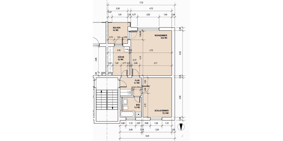 Etagenwohnung Braunschweig Timmerlah-Geitelde-Stiddien - 2 Zimmer, 63 m&sup2;, 135.000&euro; | Angebot:25710915