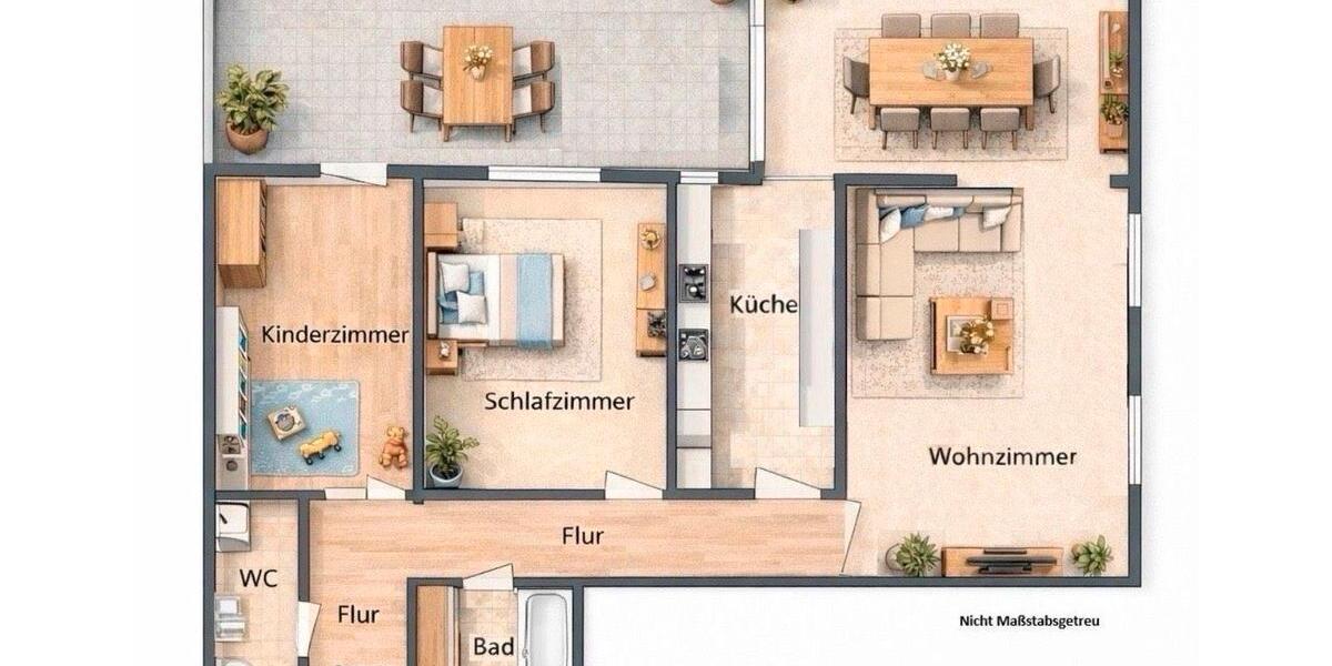Terrassenwohnung Salzgitter Ortschaft Südost - 3.5 Zimmer, 87 m&sup2;, 139.999&euro; | Angebot:27297113