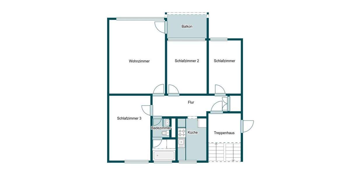Etagenwohnung Salzgitter Lebenstedt - 4 Zimmer, 90 m&sup2;, 70.000&euro; | Angebot:25916302
