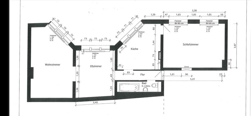 Etagenwohnung Braunschweig - 3 Zimmer, 78 m&sup2;, 650&euro; | Angebot:25232062