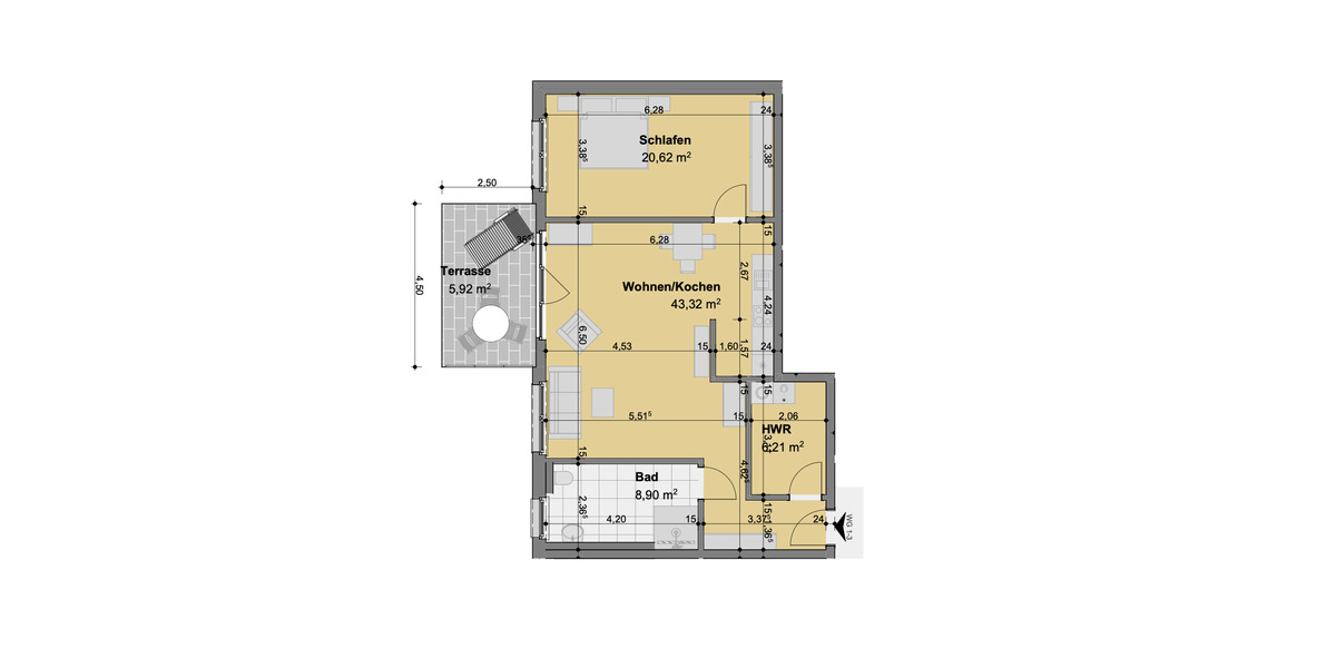 Etagenwohnung Salzgitter Lebenstedt - 2 Zimmer, 85 m&sup2;, 305.892&euro; | Angebot:25929209