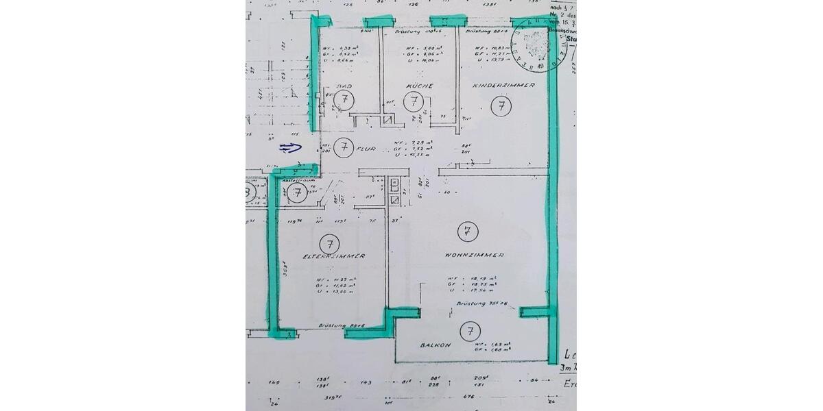 Hochparterre Braunschweig Heidberg-Melverode - 3 Zimmer, 56 m&sup2;, 199.000&euro; | Angebot:27222075
