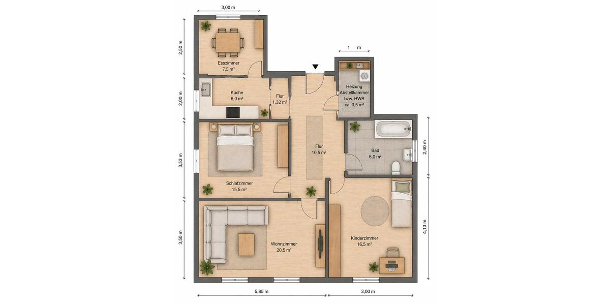 Etagenwohnung Salzgitter Ortschaft Südost - 3.5 Zimmer, 85 m&sup2;, 139.999&euro; | Angebot:26612339