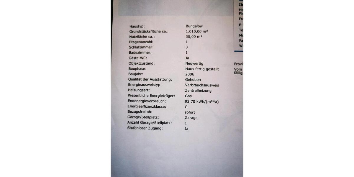 Bungalow Calberlah - 4 Zimmer, 150 m&sup2;, 450.000&euro; | Angebot:25838825