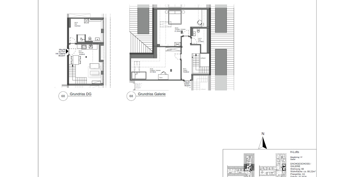 Loft - Studio - Atelier Goslar - 3 Zimmer, 88 m&sup2;, 1.103&euro; | Angebot:25851889