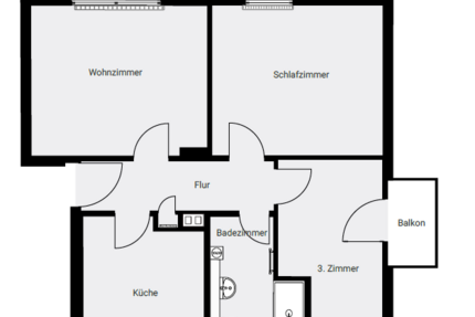 Wohnung Wolfenbüttel Juliusstadt - 3 Zimmer, 58 m&sup2;, 433&euro; | Angebot:25824276
