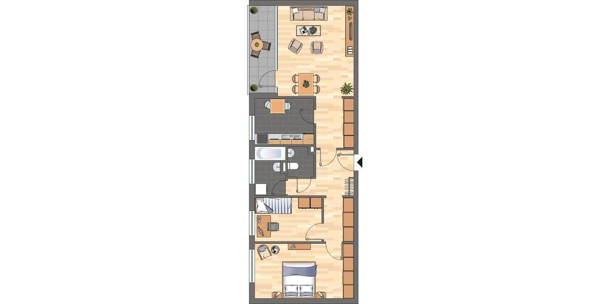 Etagenwohnung Braunschweig Timmerlah-Geitelde-Stiddien - 3 Zimmer, 80 m&sup2;, 649&euro; | Angebot:25310715