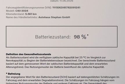Volvo C40 5.850 km 37.890 &euro; Goslar OT Vienenburg 38690