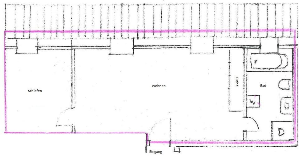Dachgeschoßwohnung Schladen-Werla Werla - 2 Zimmer, 39 m&sup2;, 280&euro; | Angebot:26031880