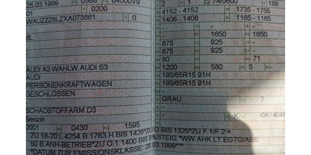 Audi A3 240.000 km 1.800 &euro; Frellstedt 38373