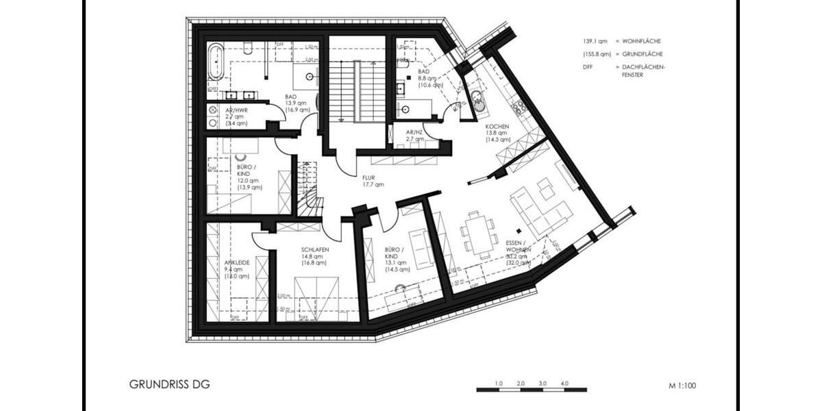Dachgeschoßwohnung Braunschweig Lehndorf-Watenbüttel - 4.5 Zimmer, 180 m&sup2;, 729.000&euro; | Angebot:26615431