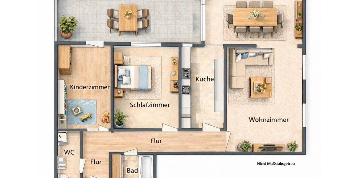 Terrassenwohnung Salzgitter Ortschaft Südost - 3.5 Zimmer, 87 m&sup2;, 152.999&euro; | Angebot:25308088