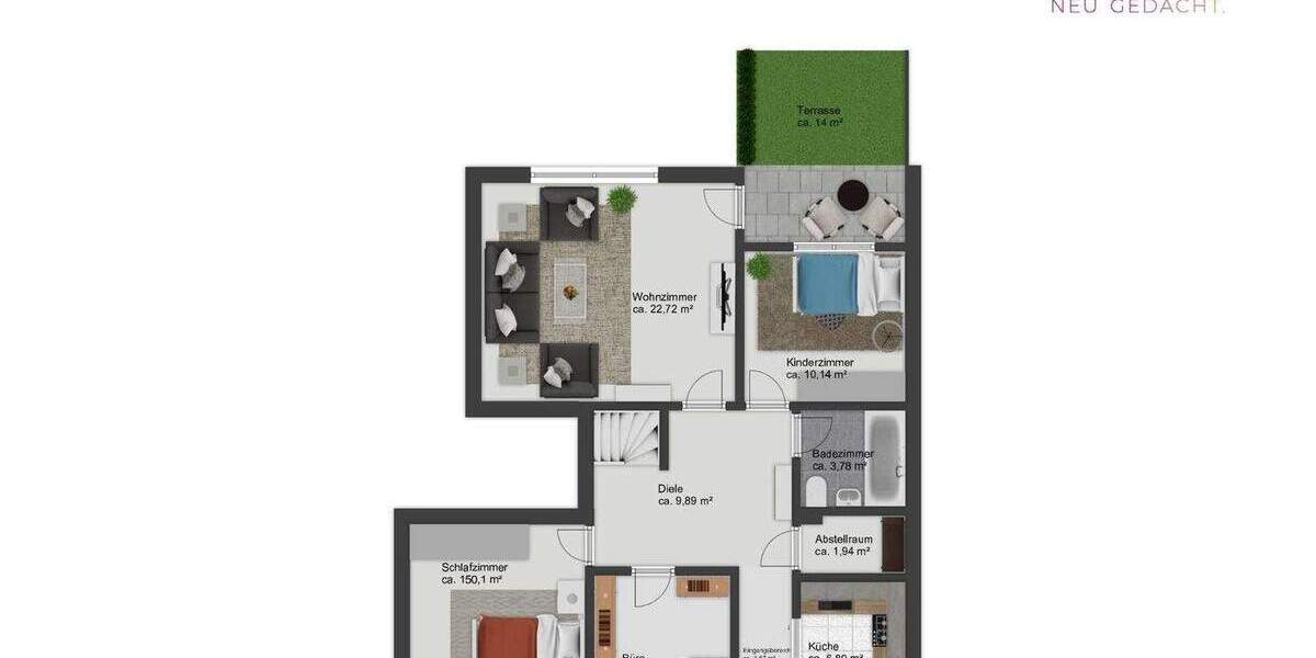 Etagenwohnung Wolfenbüttel Stadtgebiet - 4 Zimmer, 84 m&sup2;, 159.000&euro; | Angebot:25666836