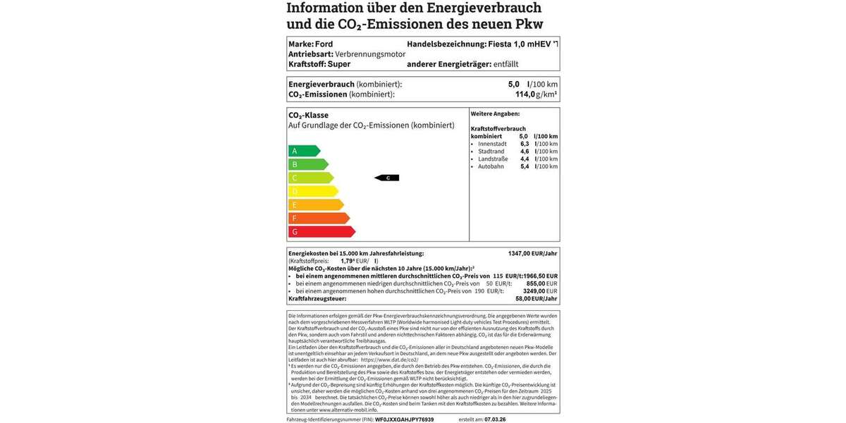 Ford Fiesta 20.994 km 17.475 &euro; Braunschweig 38106