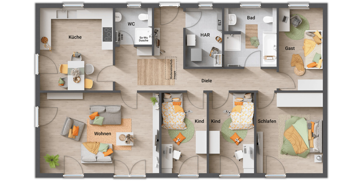 Bungalow Salzgitter Gebhardshagen - 6 Zimmer, 130 m&sup2;, 386.290&euro; | Angebot:26656839