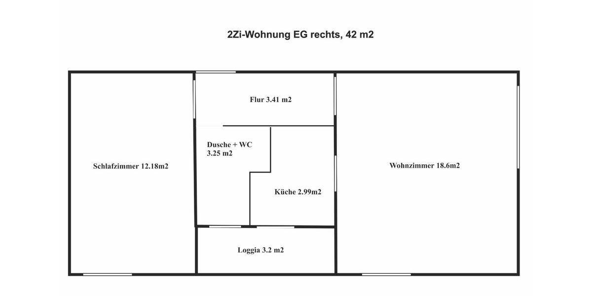 Erdgeschoßwohnung Langelsheim - 2 Zimmer, 41 m&sup2;, 240&euro; | Angebot:25803553