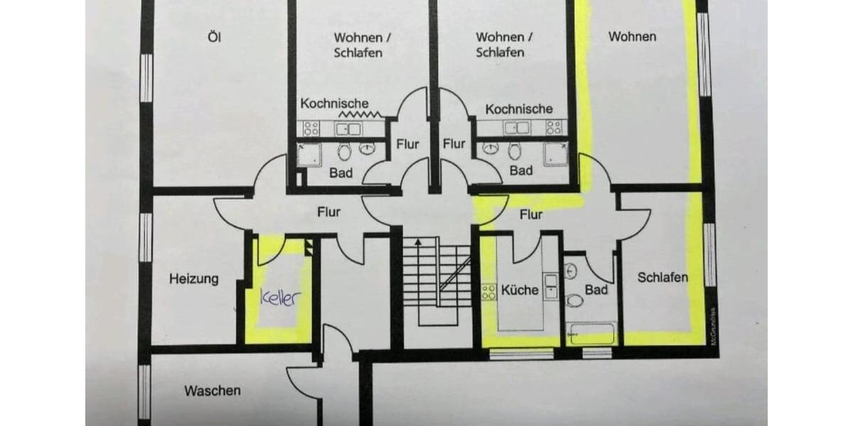 Etagenwohnung Schöppenstedt - 2 Zimmer, 58 m&sup2;, 600&euro; | Angebot:25882537