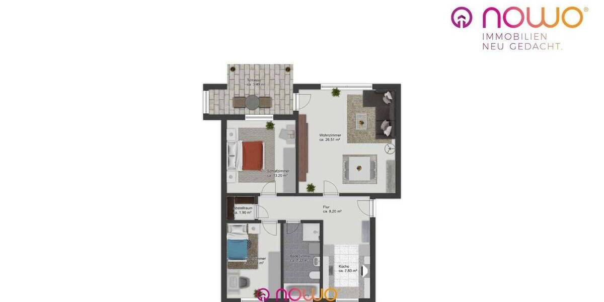 Etagenwohnung Wolfenbüttel Stadtgebiet - 3 Zimmer, 77 m&sup2;, 215.000&euro; | Angebot:26170753
