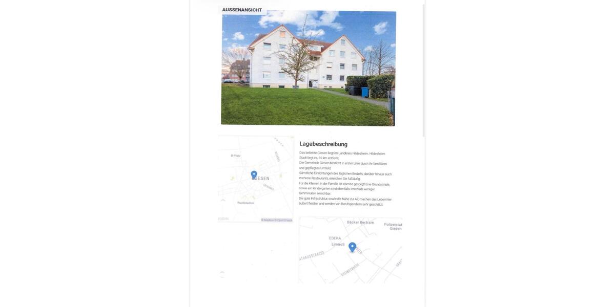 Etagenwohnung Holle - 3 Zimmer, 85 m&sup2;, 1.090&euro; | Angebot:25722218