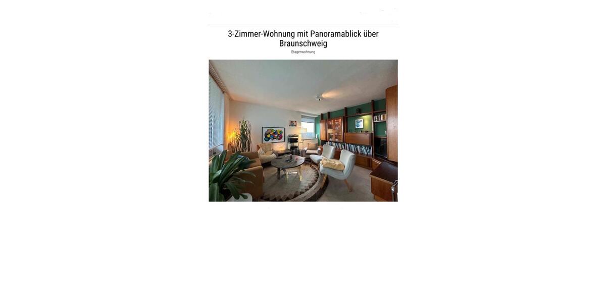 Etagenwohnung Braunschweig Wabe-Schunter-Beberbach - 3 Zimmer, 80 m&sup2;, 230.000&euro; | Angebot:25899988