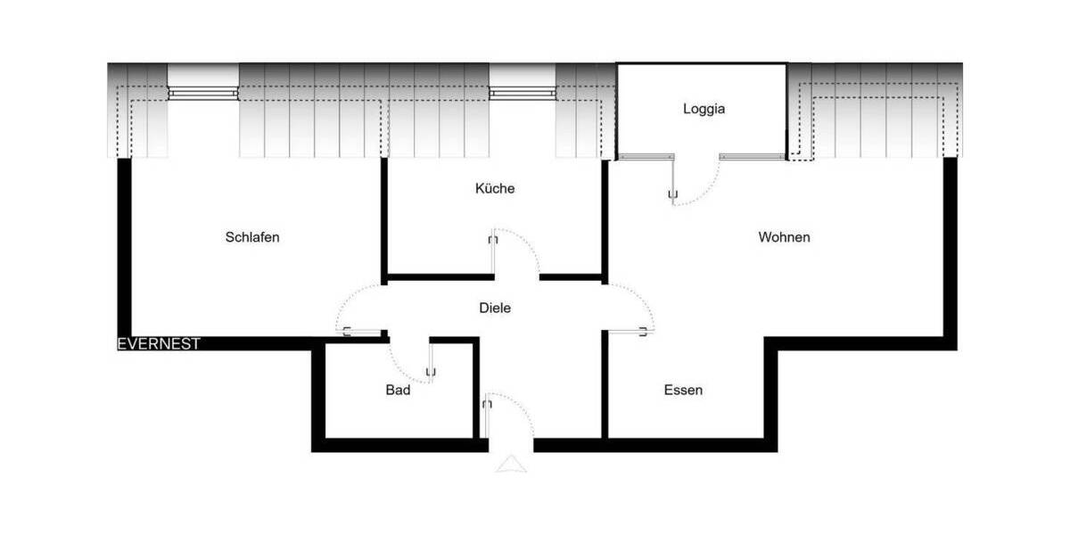 Etagenwohnung Braunschweig Waggum - 2 Zimmer, 69 m&sup2;, 198.000&euro; | Angebot:25686881