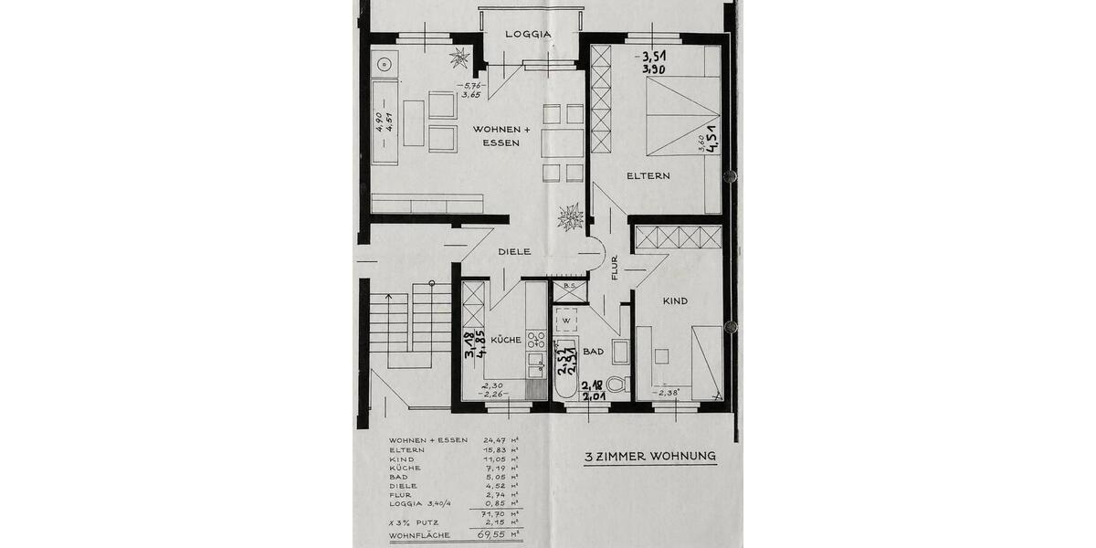 Etagenwohnung Vechelde - 3 Zimmer, 70 m&sup2; | Angebot:26877358