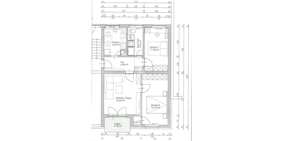 Hochparterre Salzgitter - 3 Zimmer, 64 m&sup2;, 665&euro; | Angebot:21802911