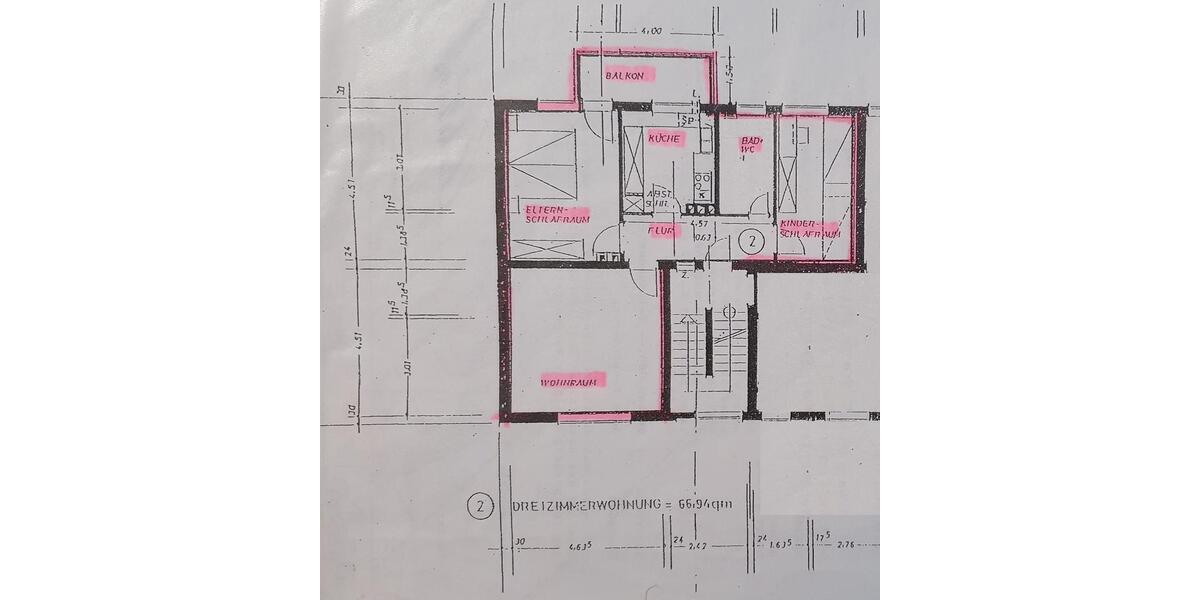 Hochparterre Braunschweig Timmerlah-Geitelde-Stiddien - 3 Zimmer, 67 m&sup2;, 550&euro; | Angebot:26041780
