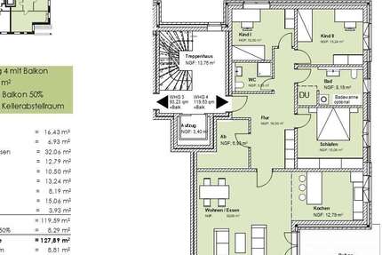 Wohnung Niedersachsen - Braunschweig Braunschweig - 4 Zimmer, 128 m&sup2;, 556.000&euro; | Angebot:22152558